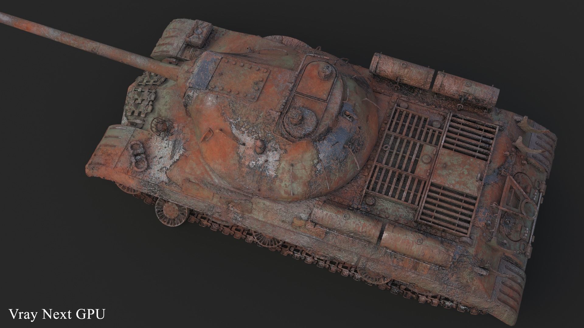 Tank IS 3M Destroyed 3D model_10