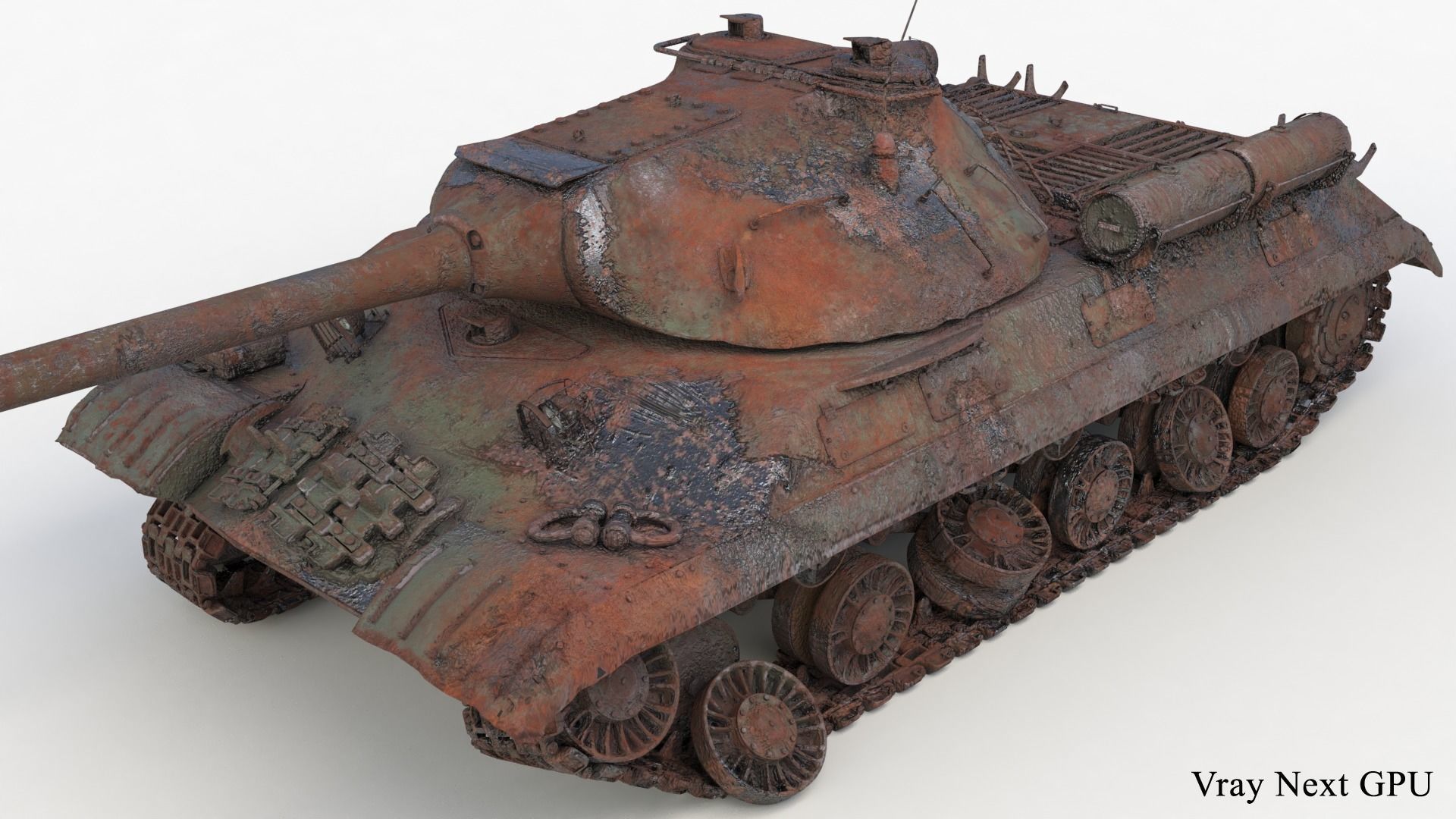 Tank IS 3M Destroyed 3D model_13