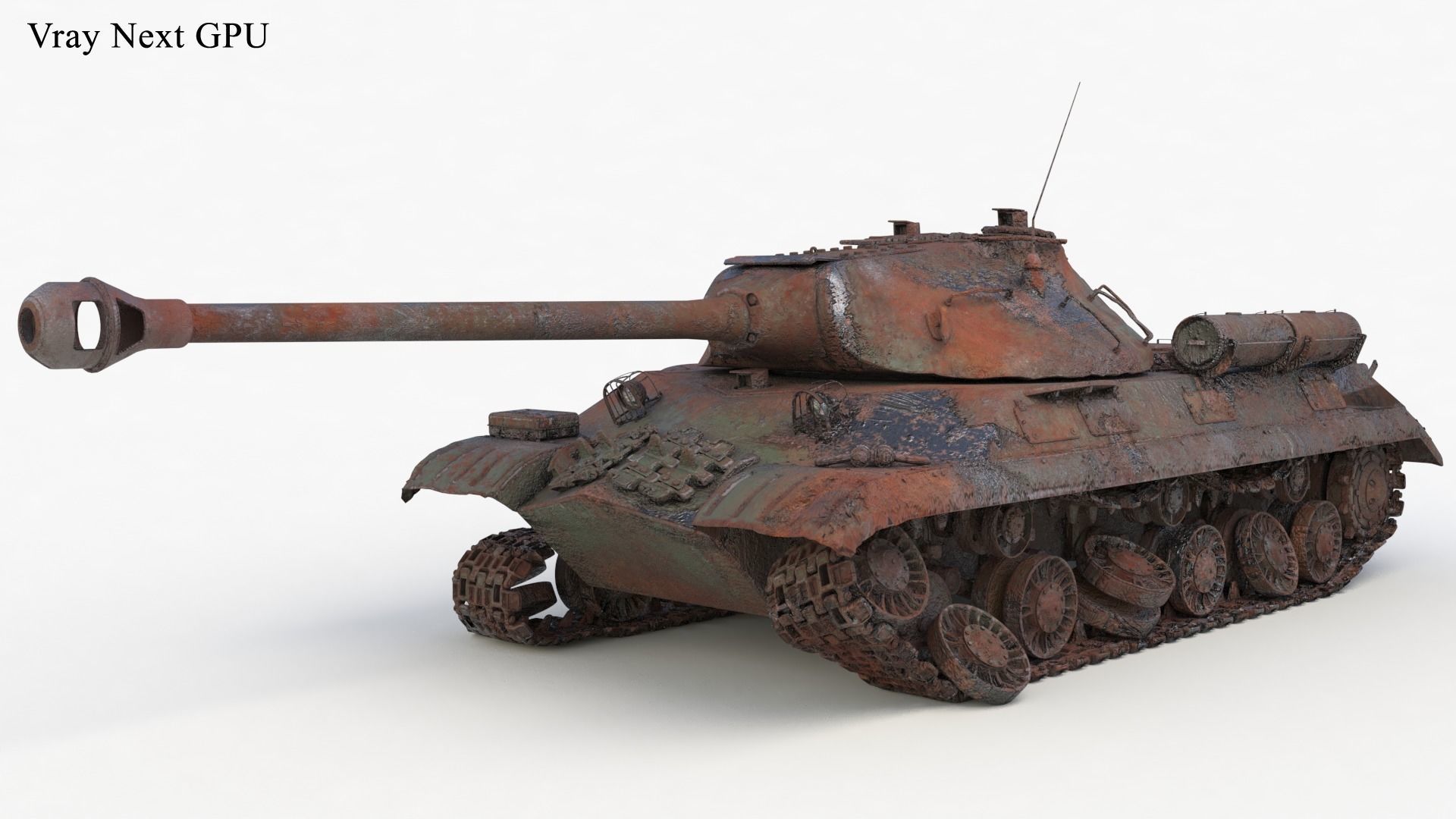 Tank IS 3M Destroyed 3D model_5