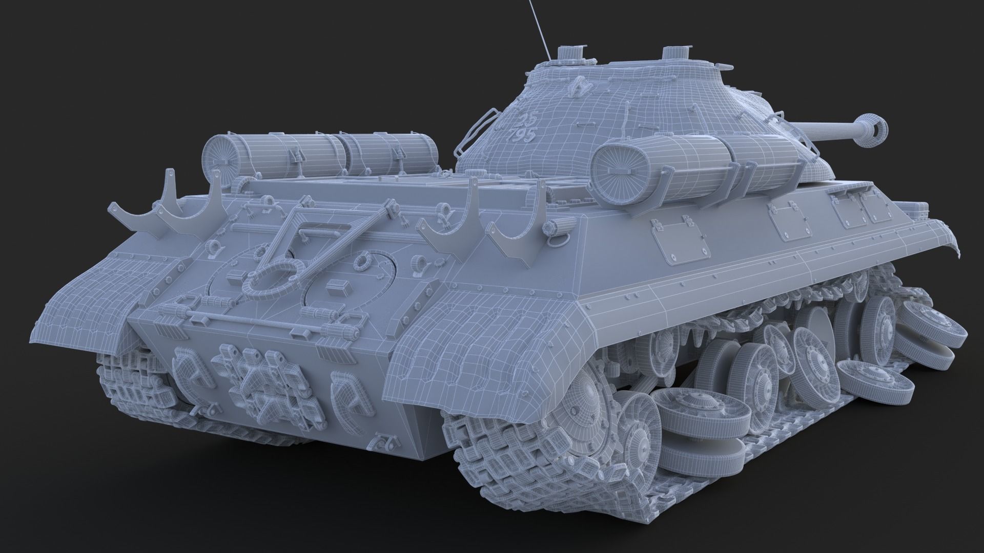 Tank IS 3M Destroyed 3D model_18