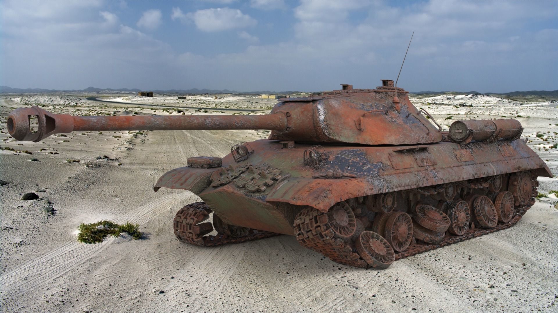 Tank IS 3M Destroyed 3D model_2