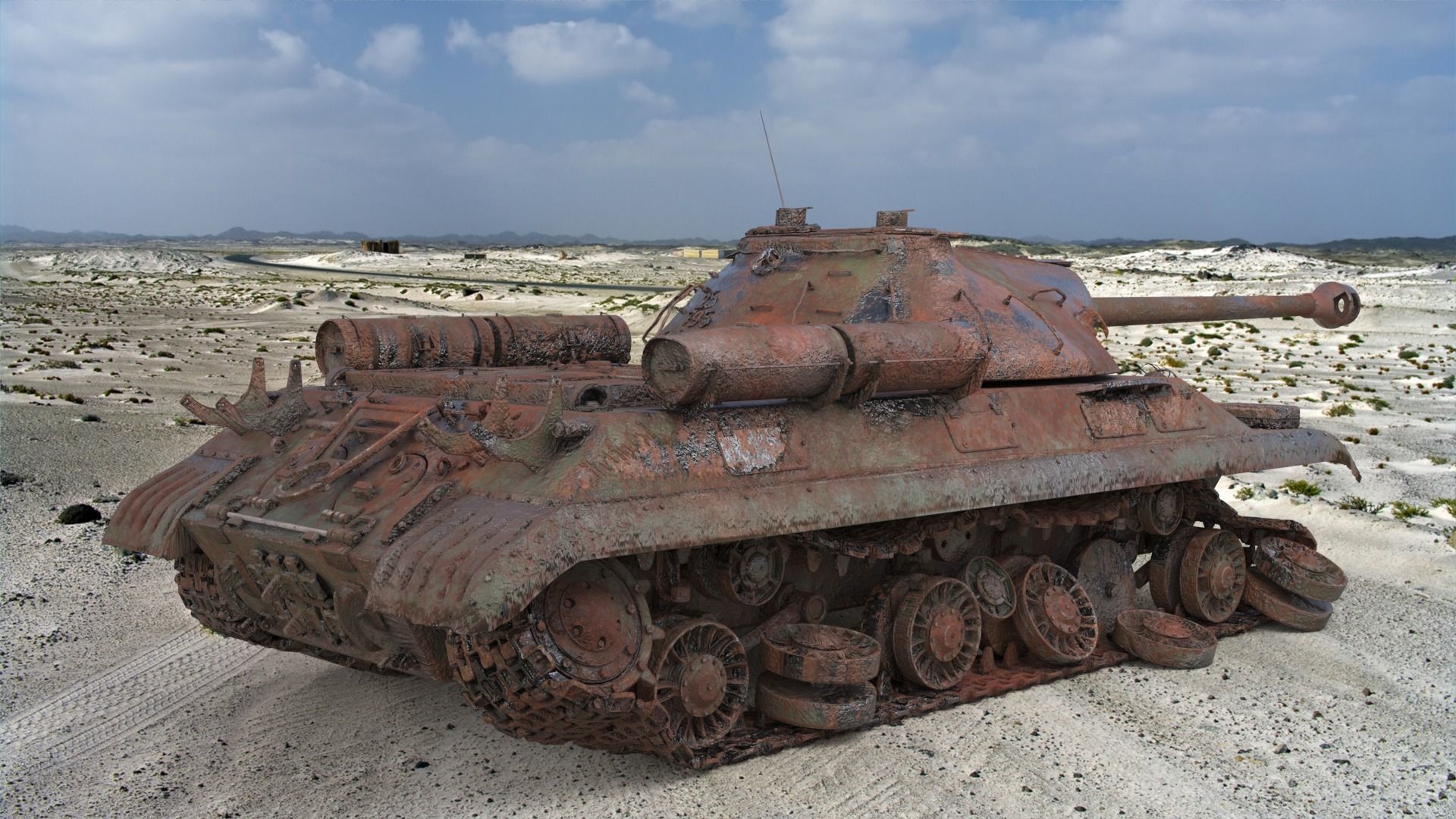 Tank IS 3M Destroyed 3D model_3