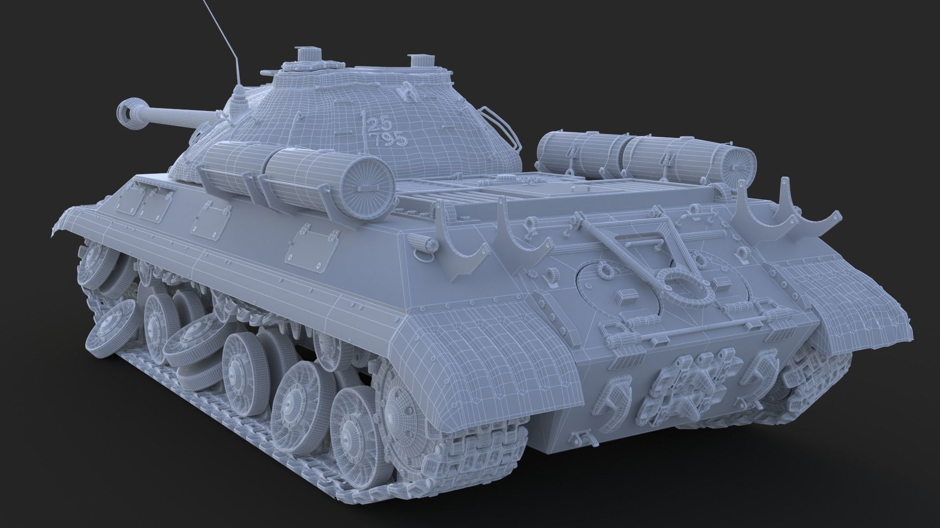 Tank IS 3M Destroyed 3D model_19