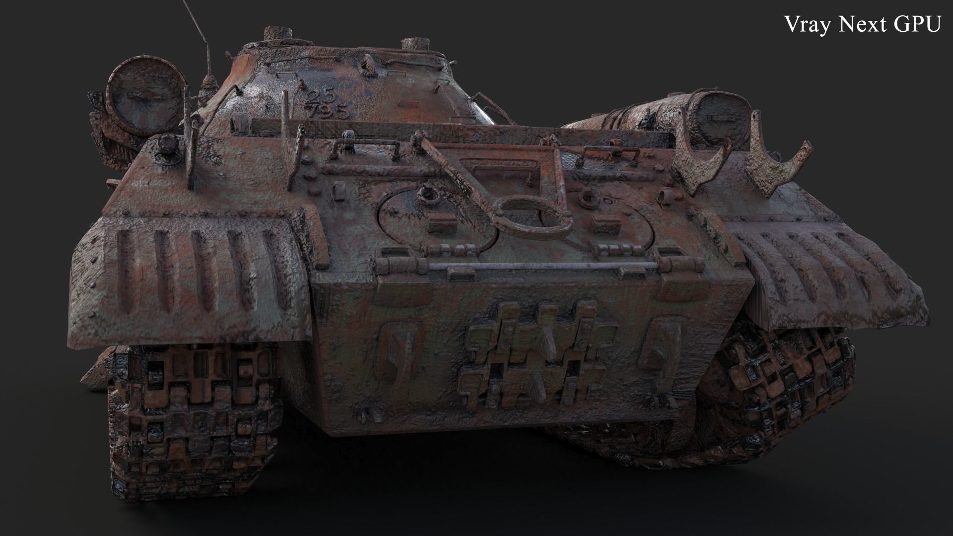 Tank IS 3M Destroyed 3D model_11