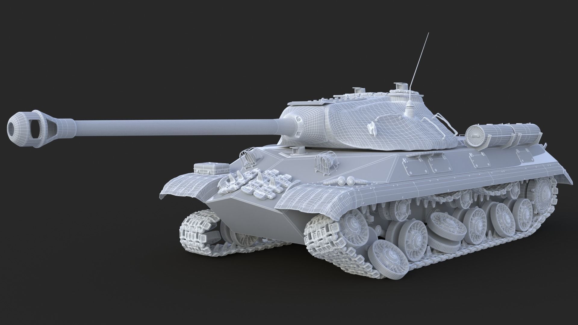 Tank IS 3M Destroyed 3D model_16