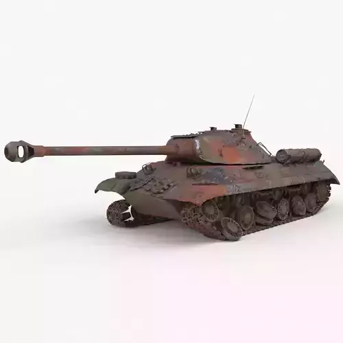 Tank Russian IS 3M Destroyed 3D model