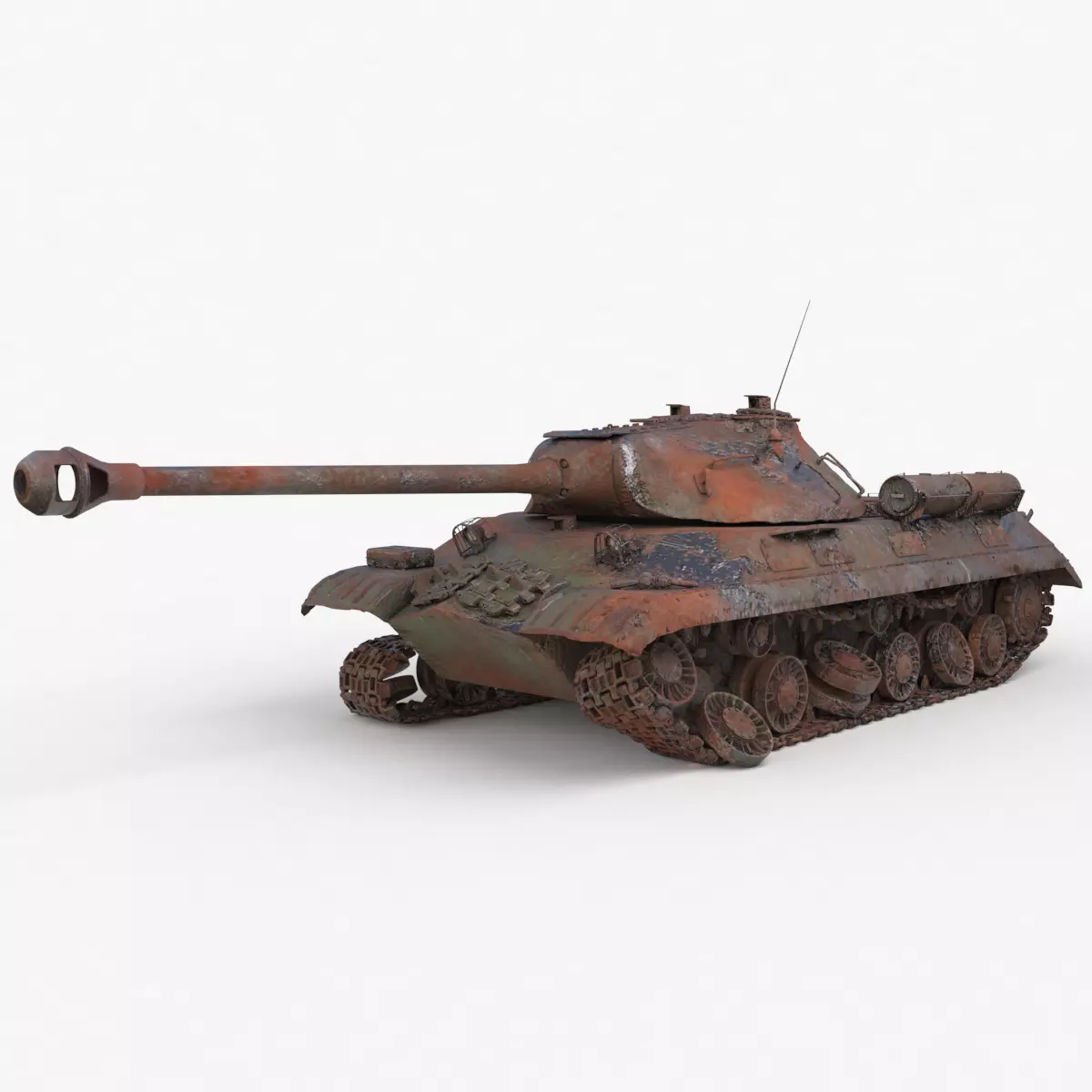 Tank IS 3M Destroyed 3D model_0