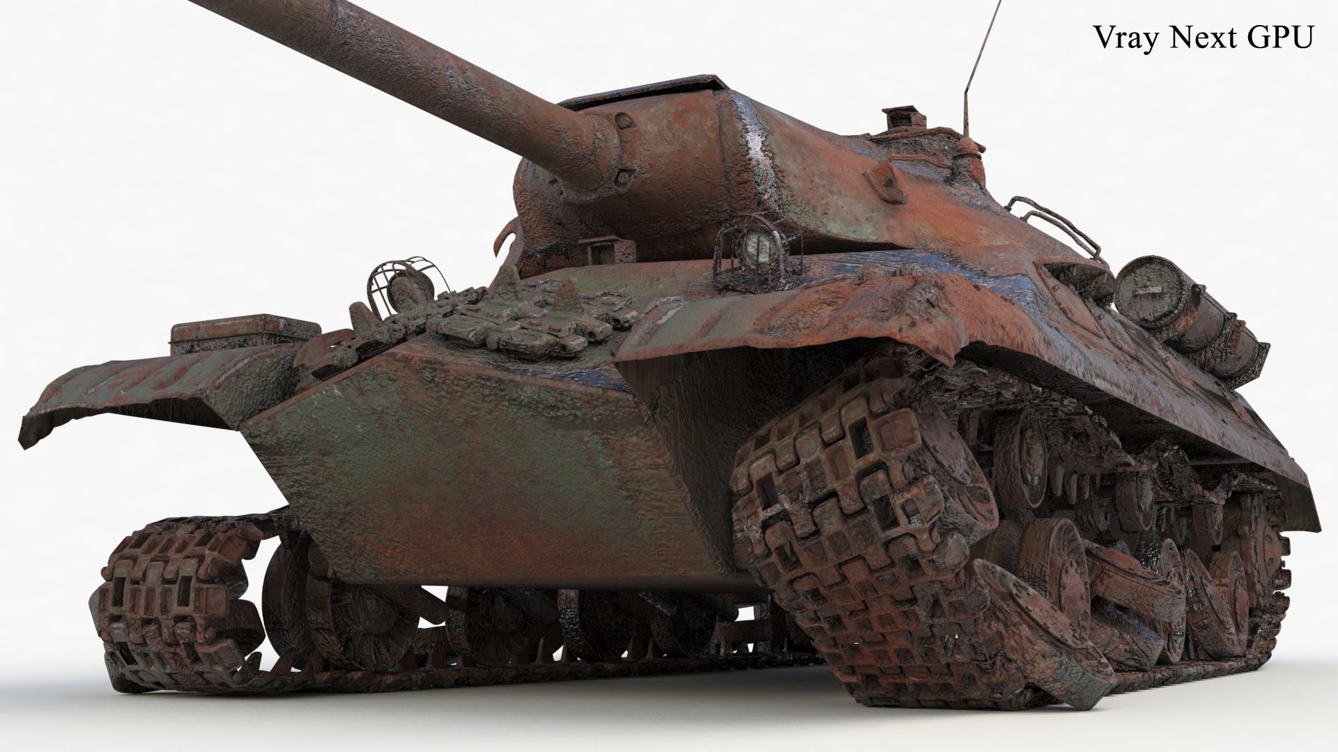 Tank IS 3M Destroyed 3D model_12