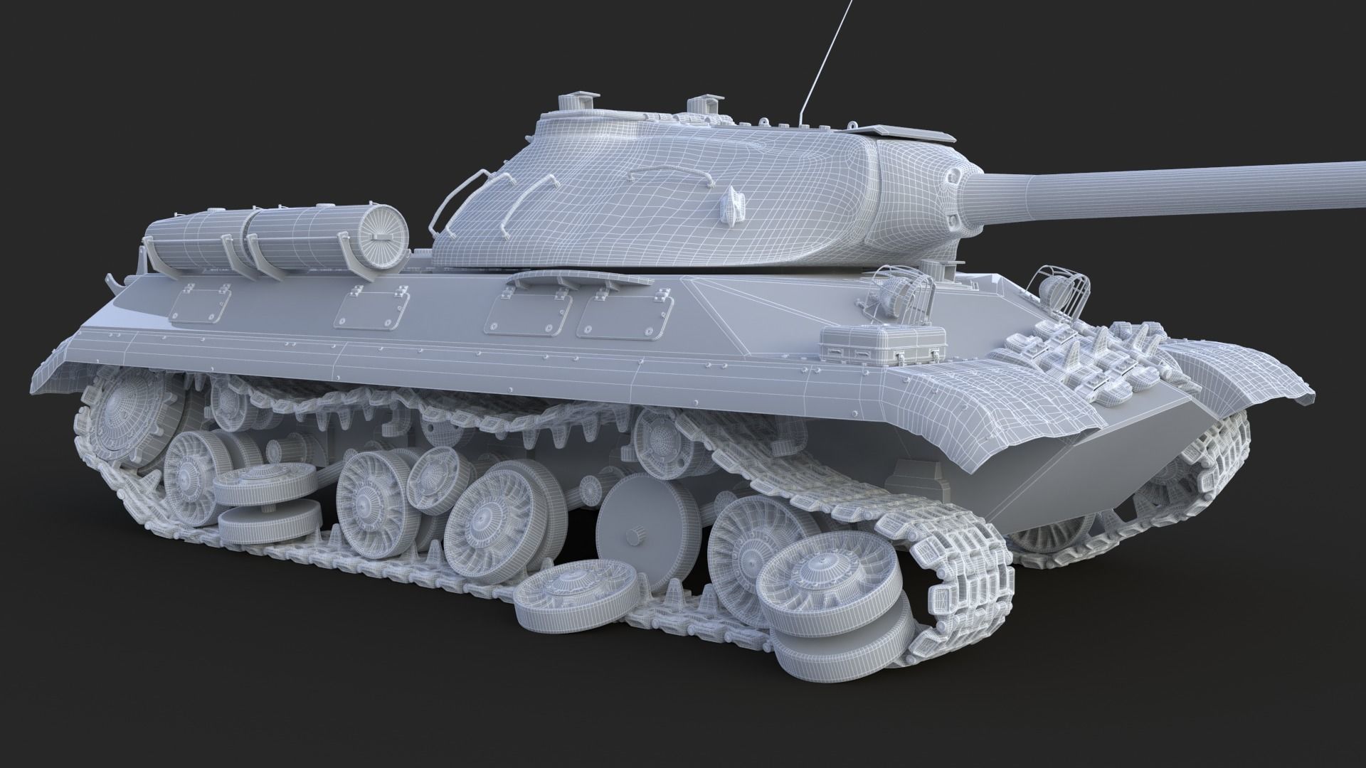 Tank IS 3M Destroyed 3D model_17