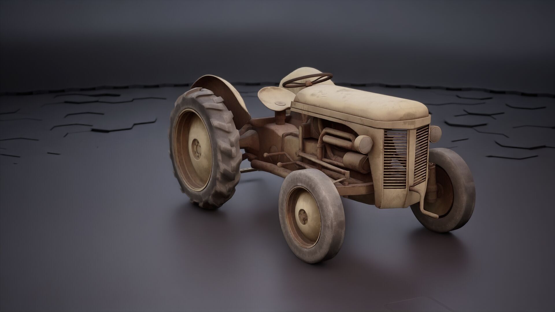 Old Tractor 3D model_8