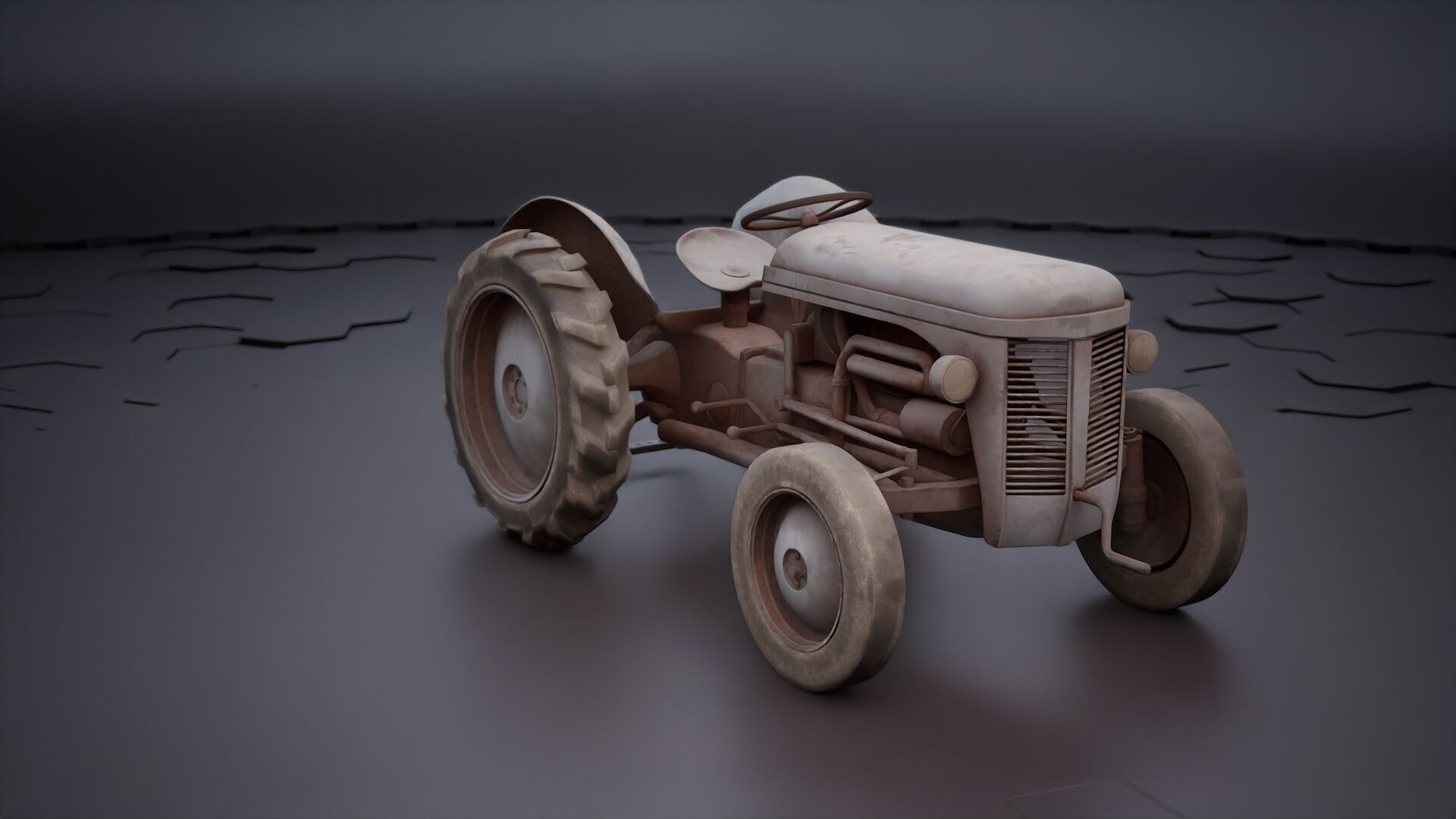Old Tractor 3D model_9