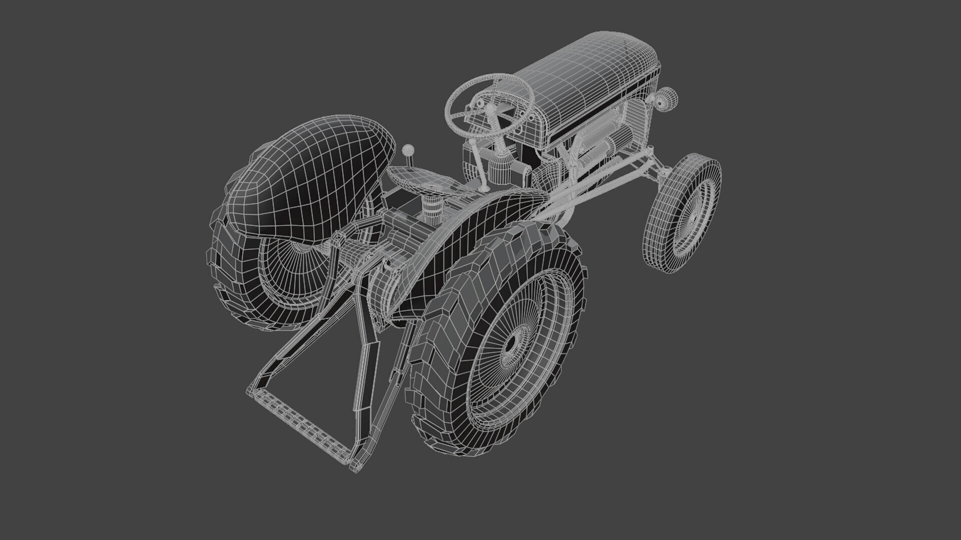 Old Tractor 3D model_13
