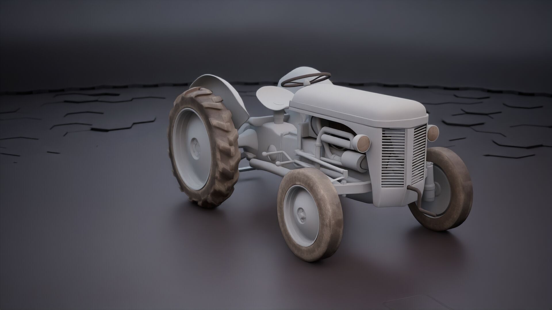 Old Tractor 3D model_10