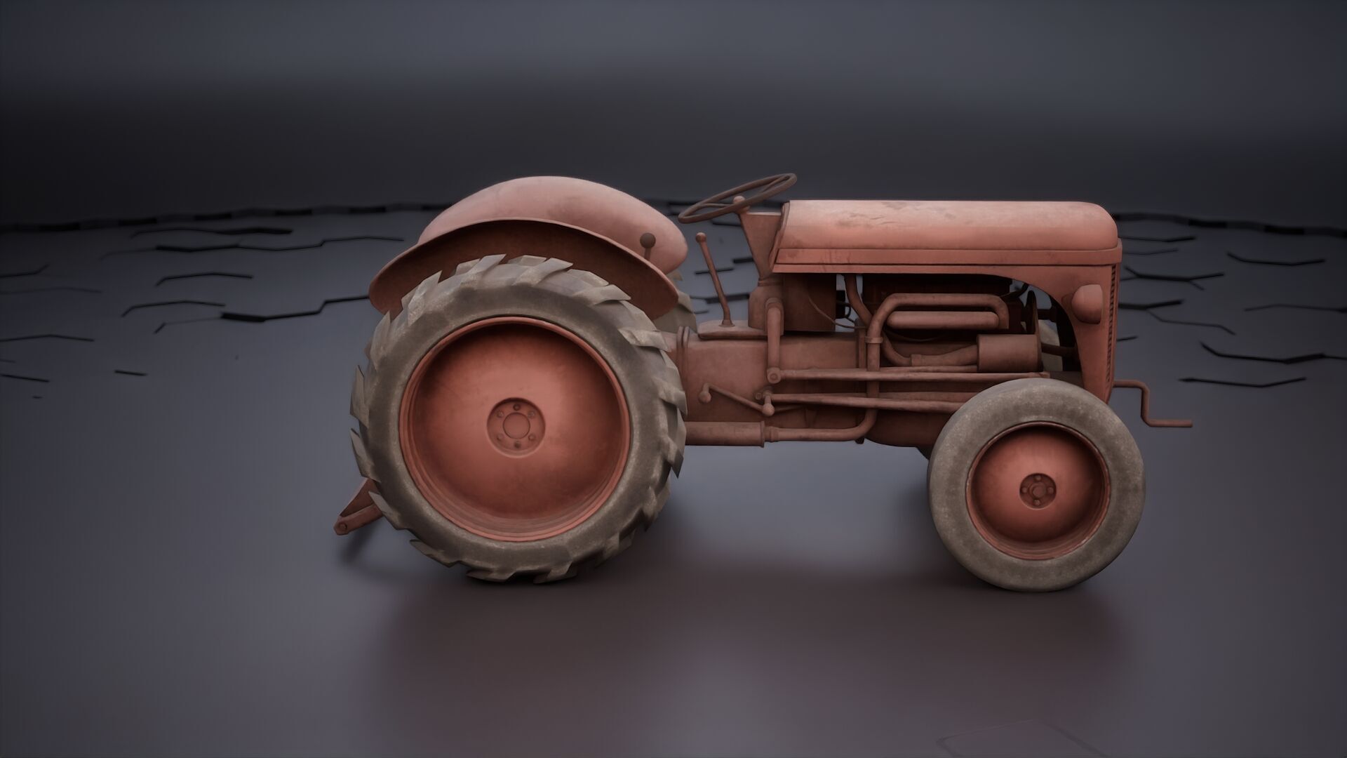 Old Tractor 3D model_2