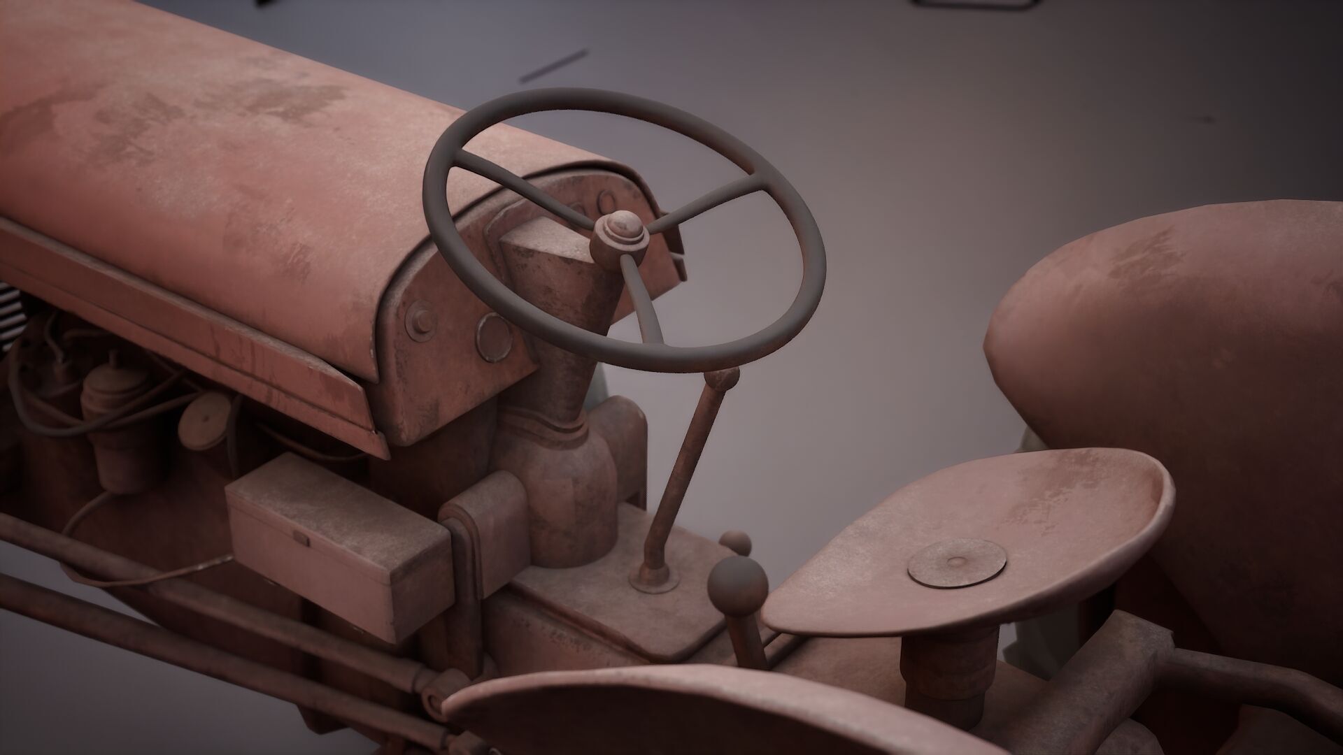 Old Tractor 3D model_6