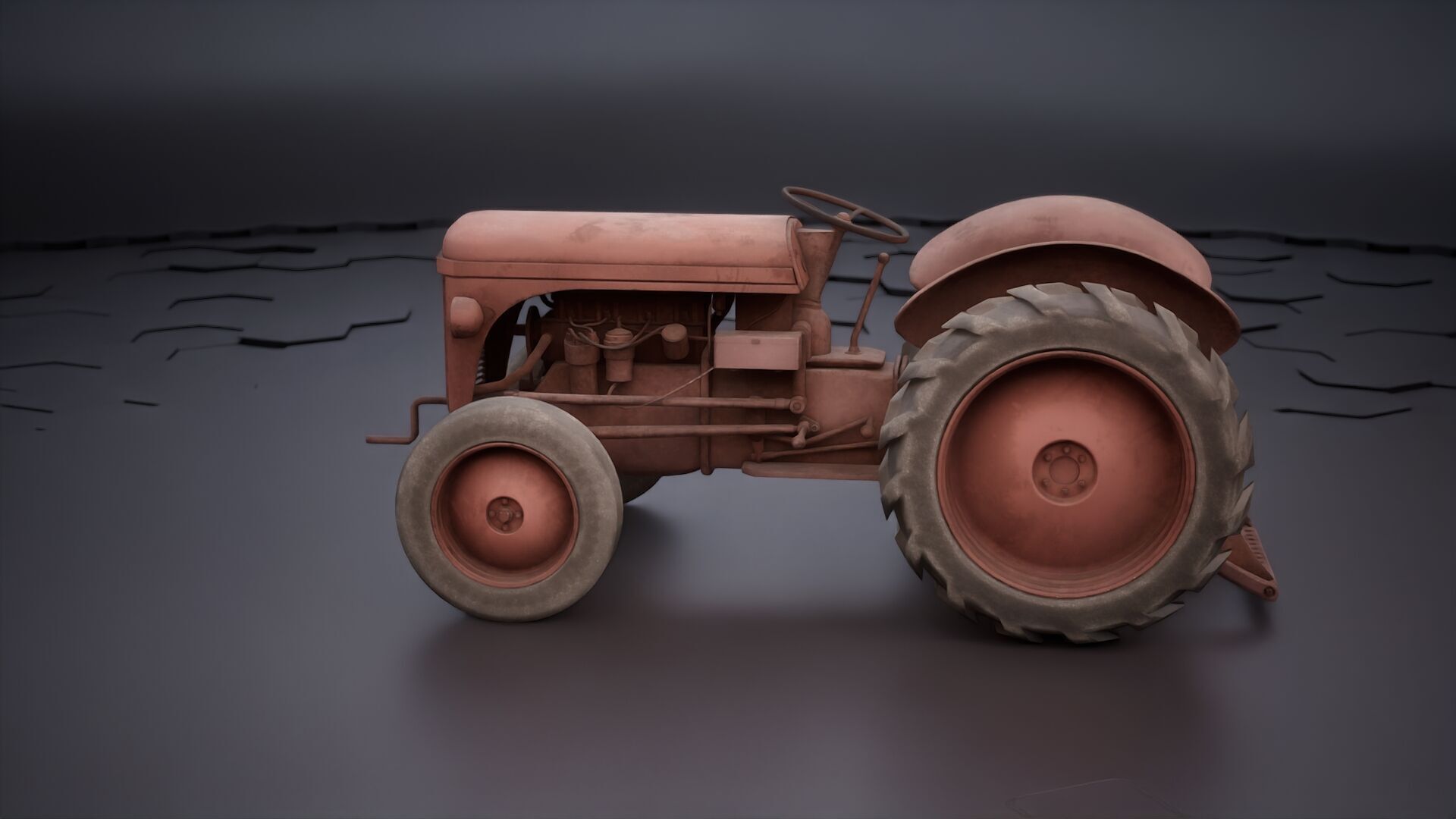 Old Tractor 3D model_3