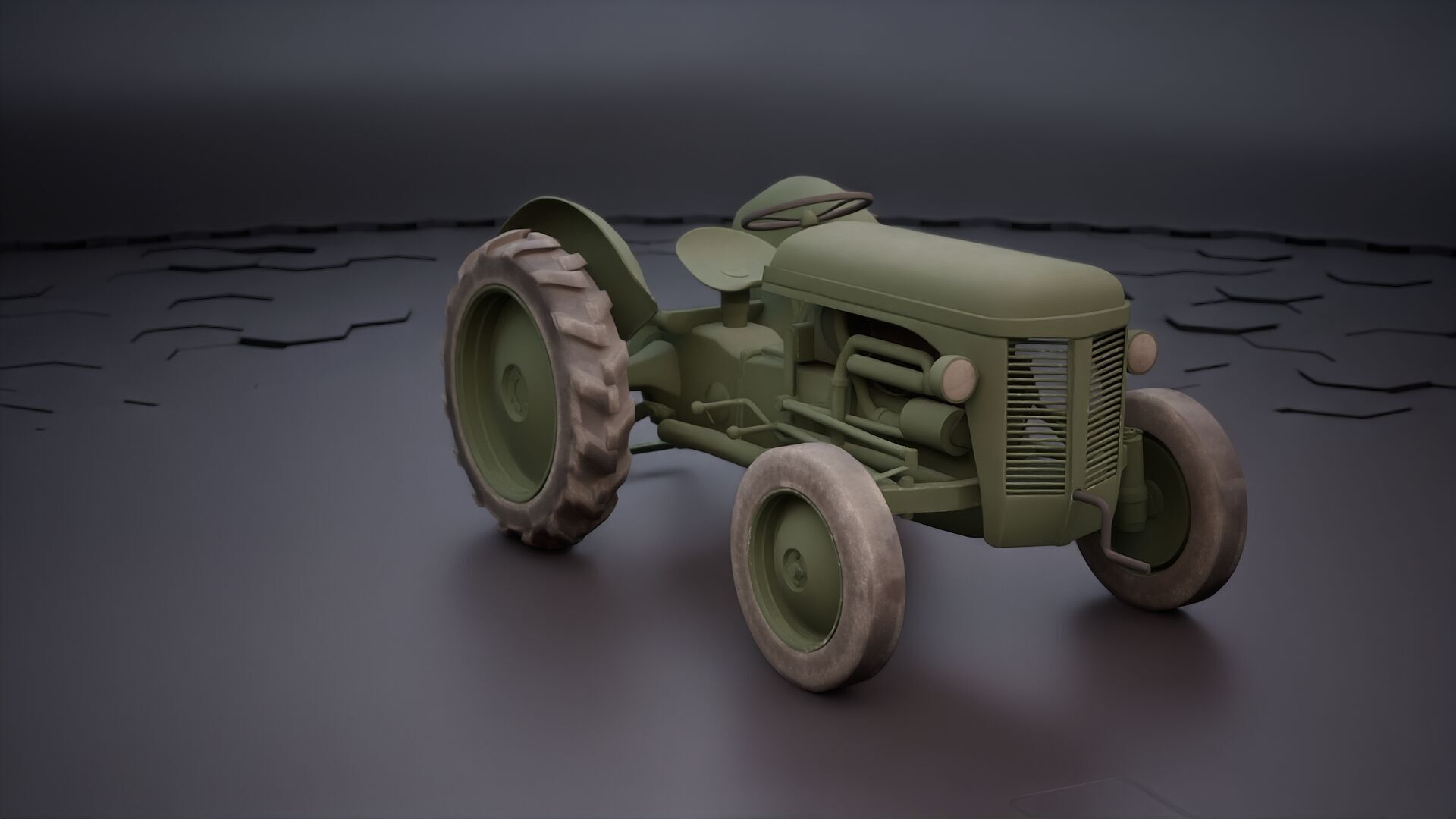 Old Tractor 3D model_11