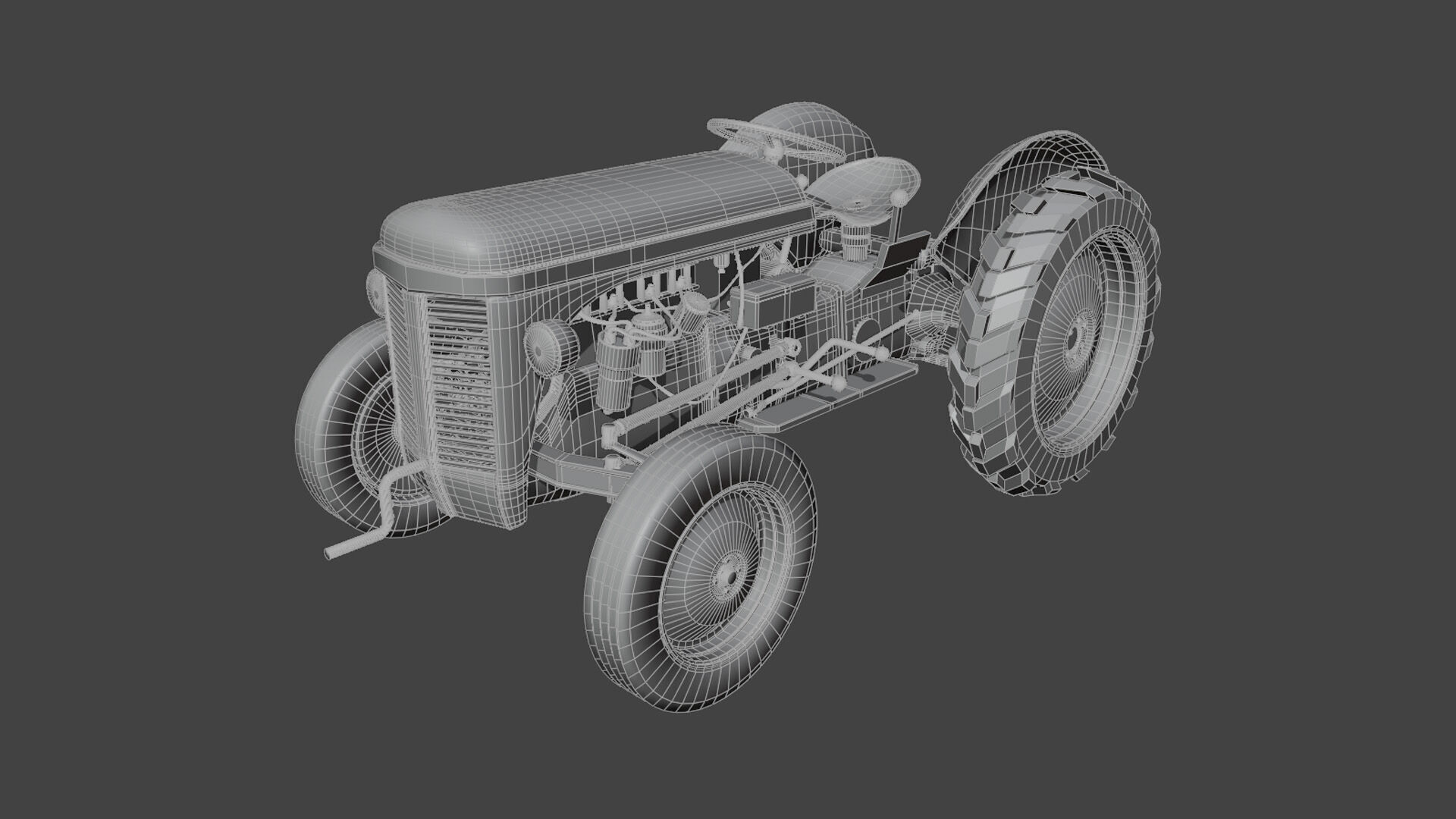 Old Tractor 3D model_12
