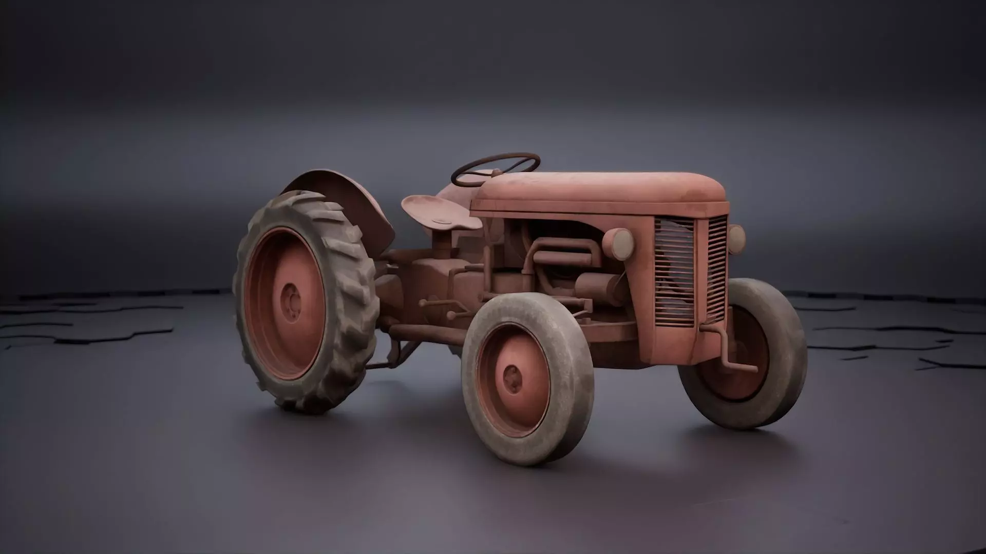 Old Tractor 3D model_0