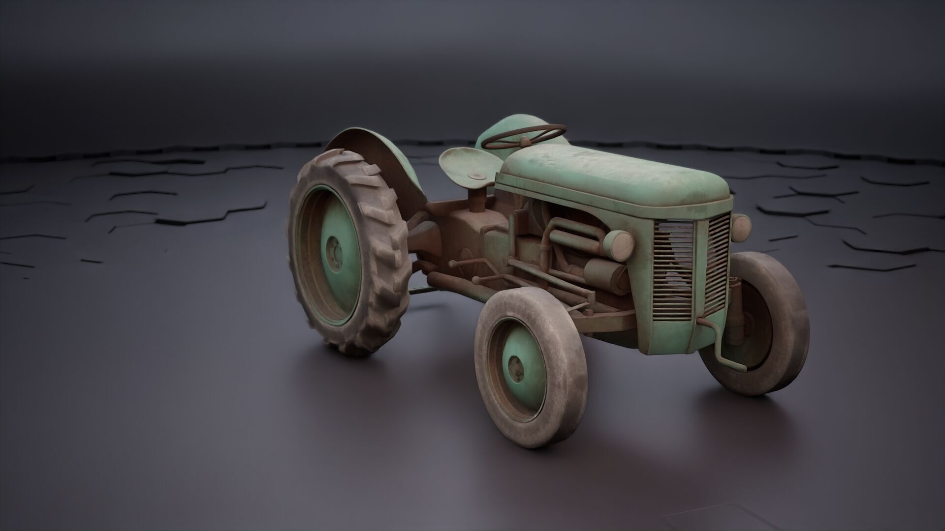 Old Tractor 3D model_7