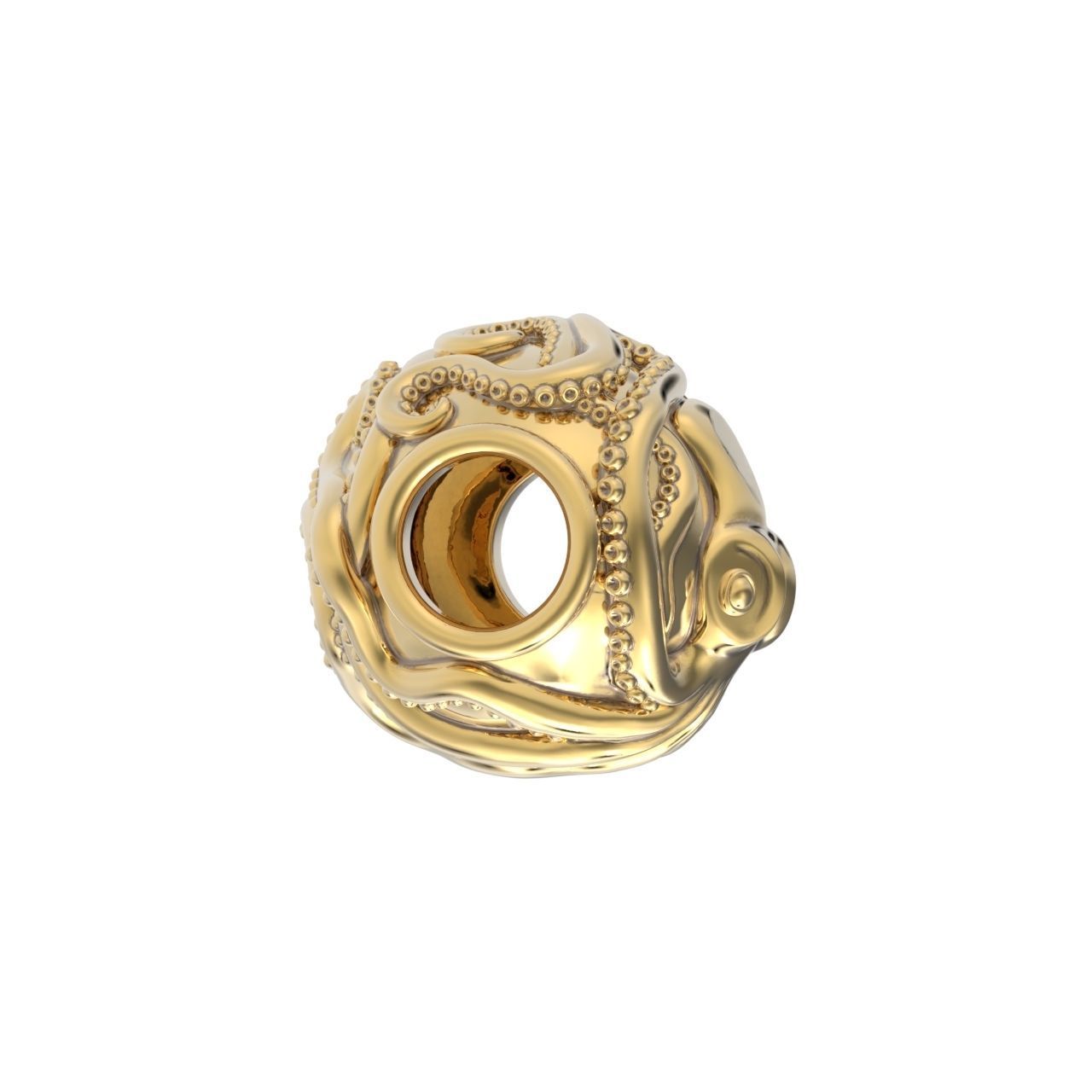 octopus charm 3D print model_15