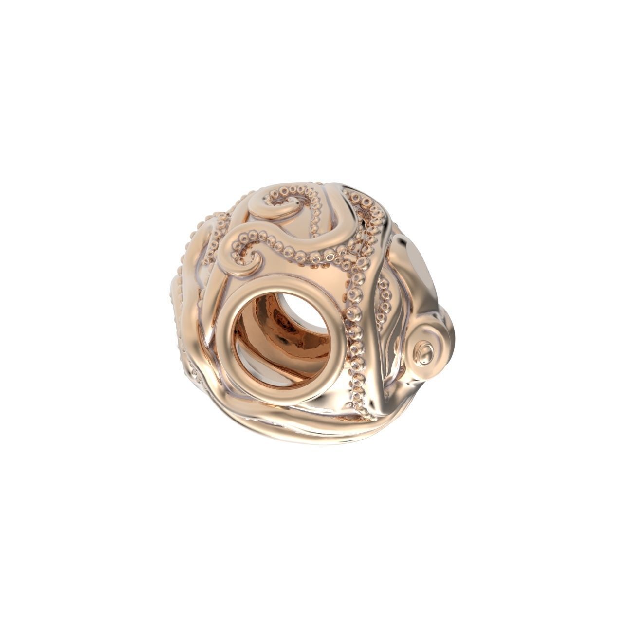 octopus charm 3D print model_11