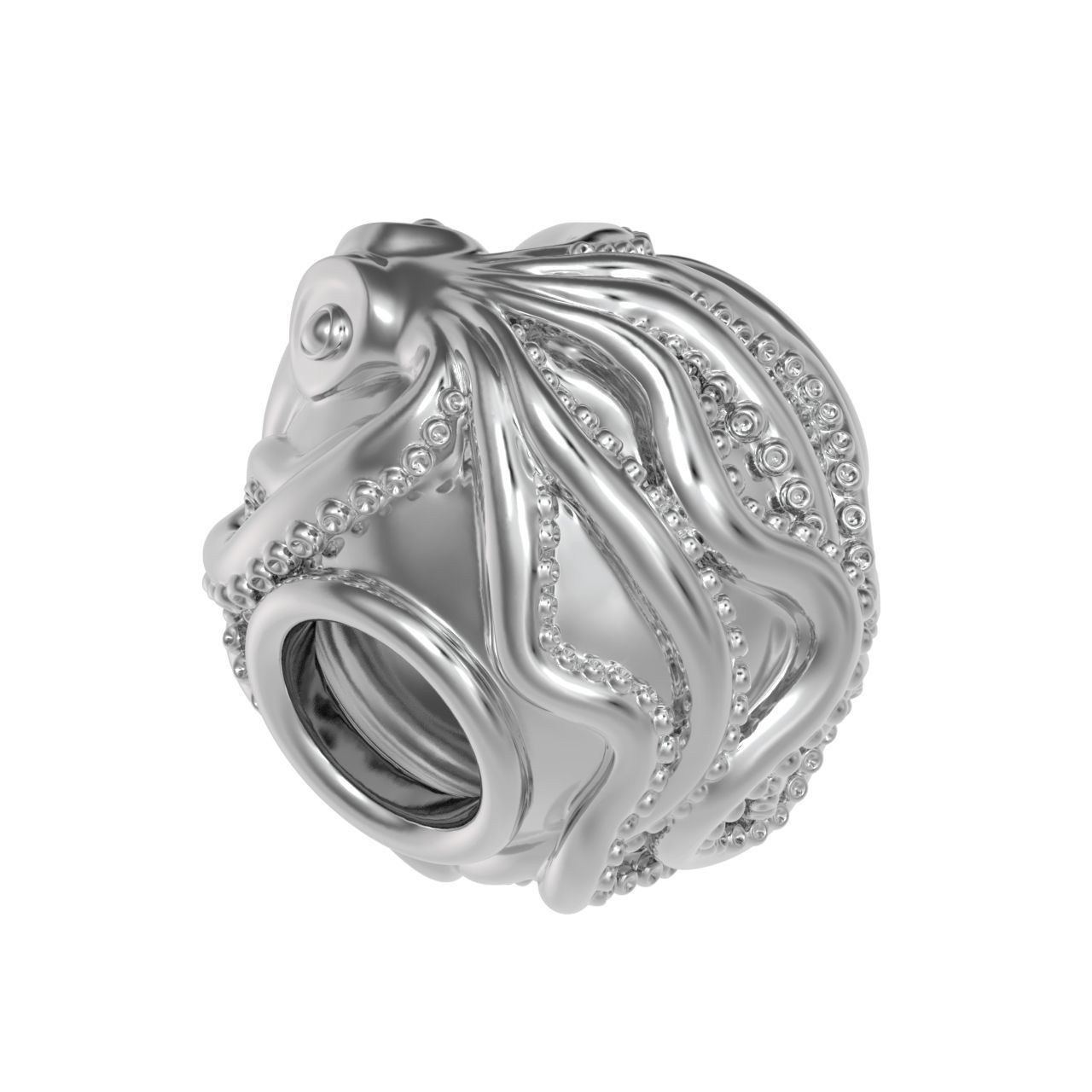 octopus charm 3D print model_32
