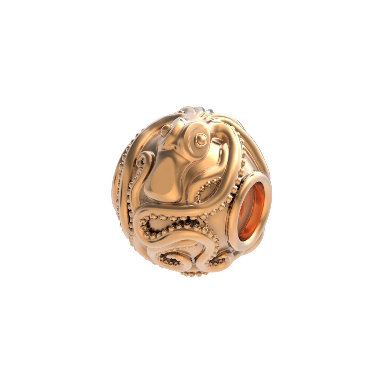 octopus charm 3D print model_24