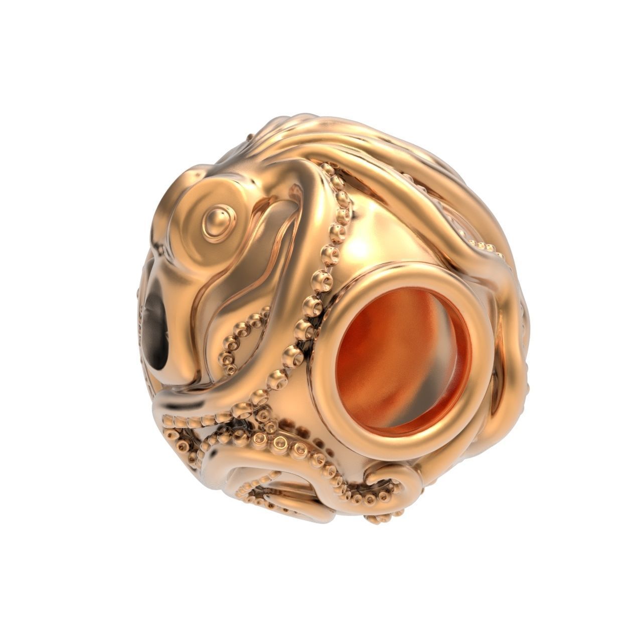 octopus charm 3D print model_27