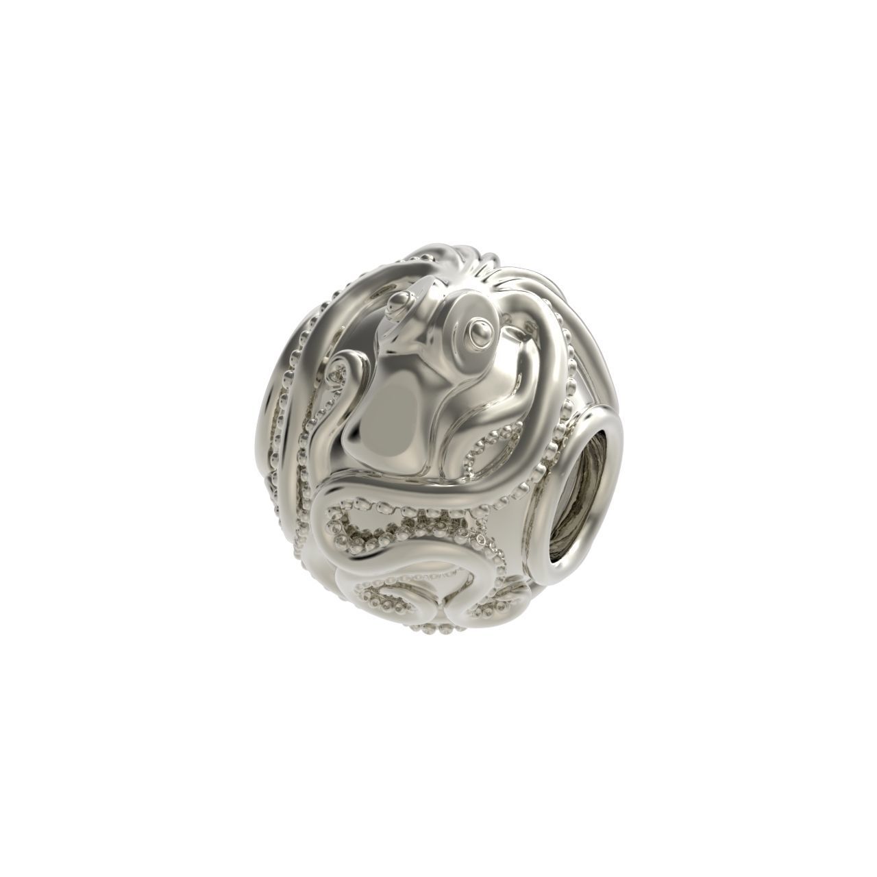 octopus charm 3D print model_23