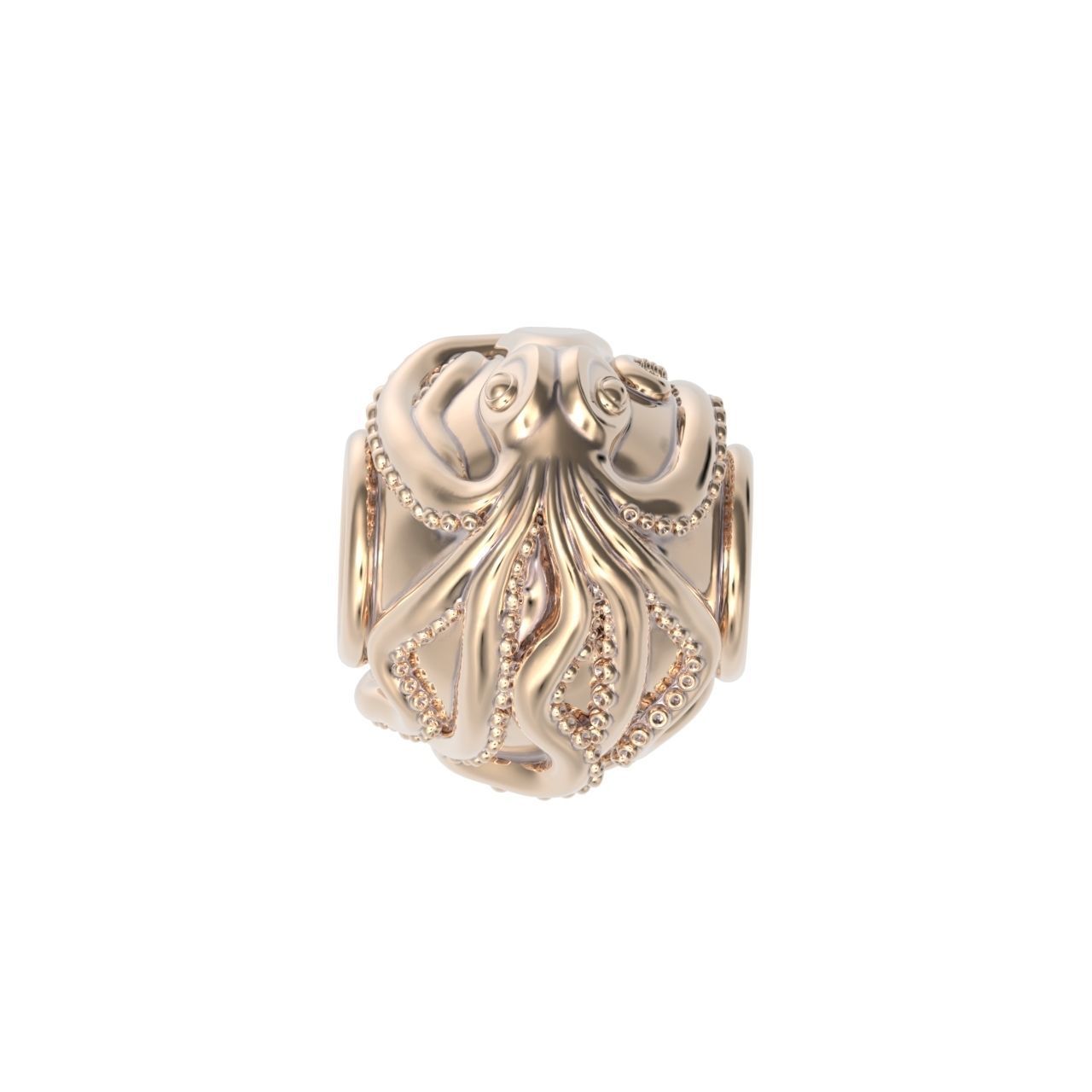 octopus charm 3D print model_7