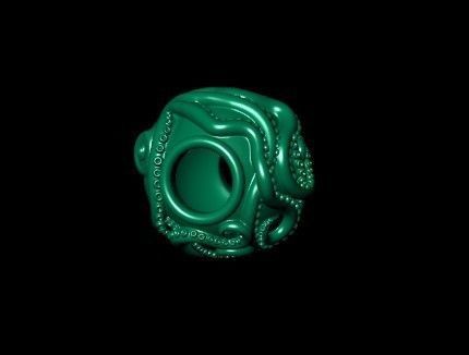 octopus charm 3D print model_38