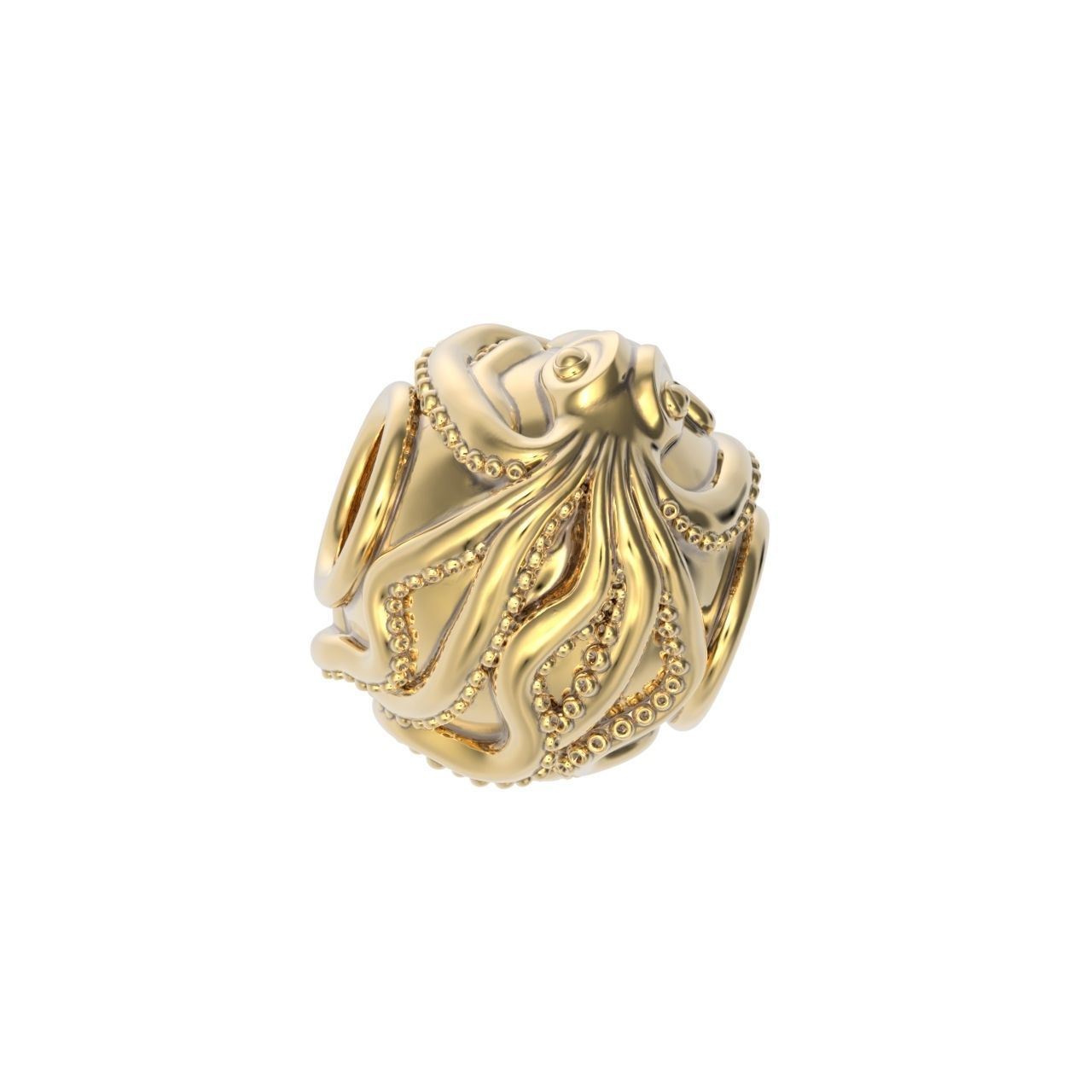 octopus charm 3D print model_12