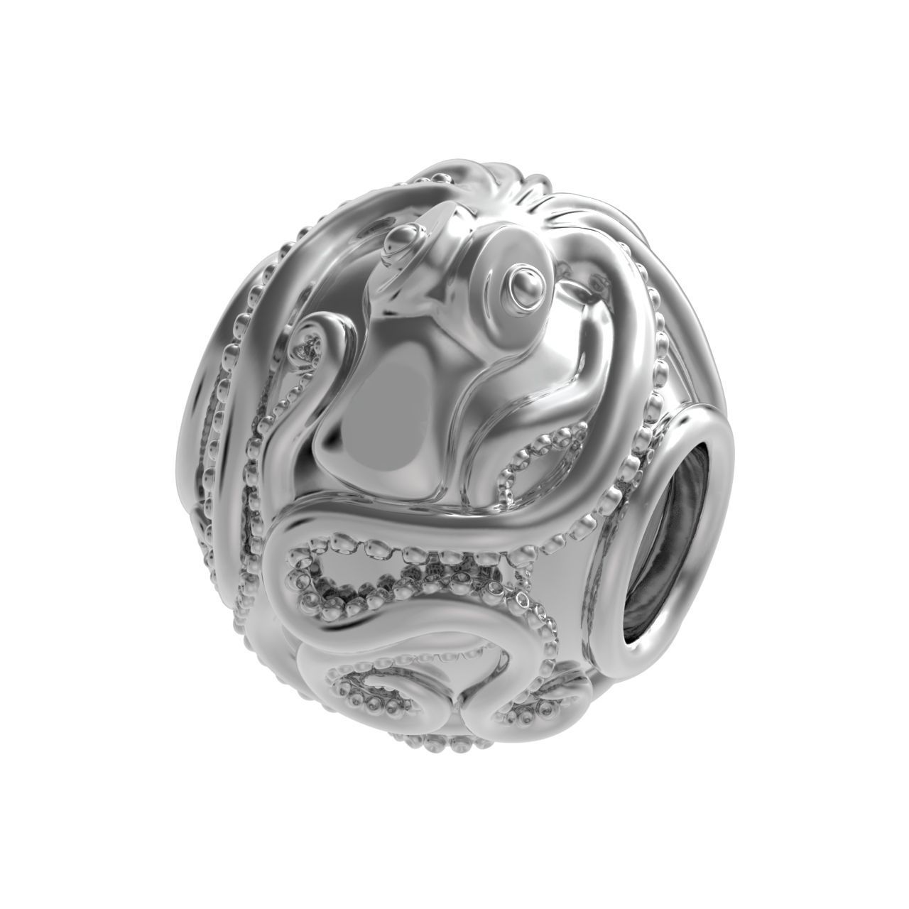 octopus charm 3D print model_28
