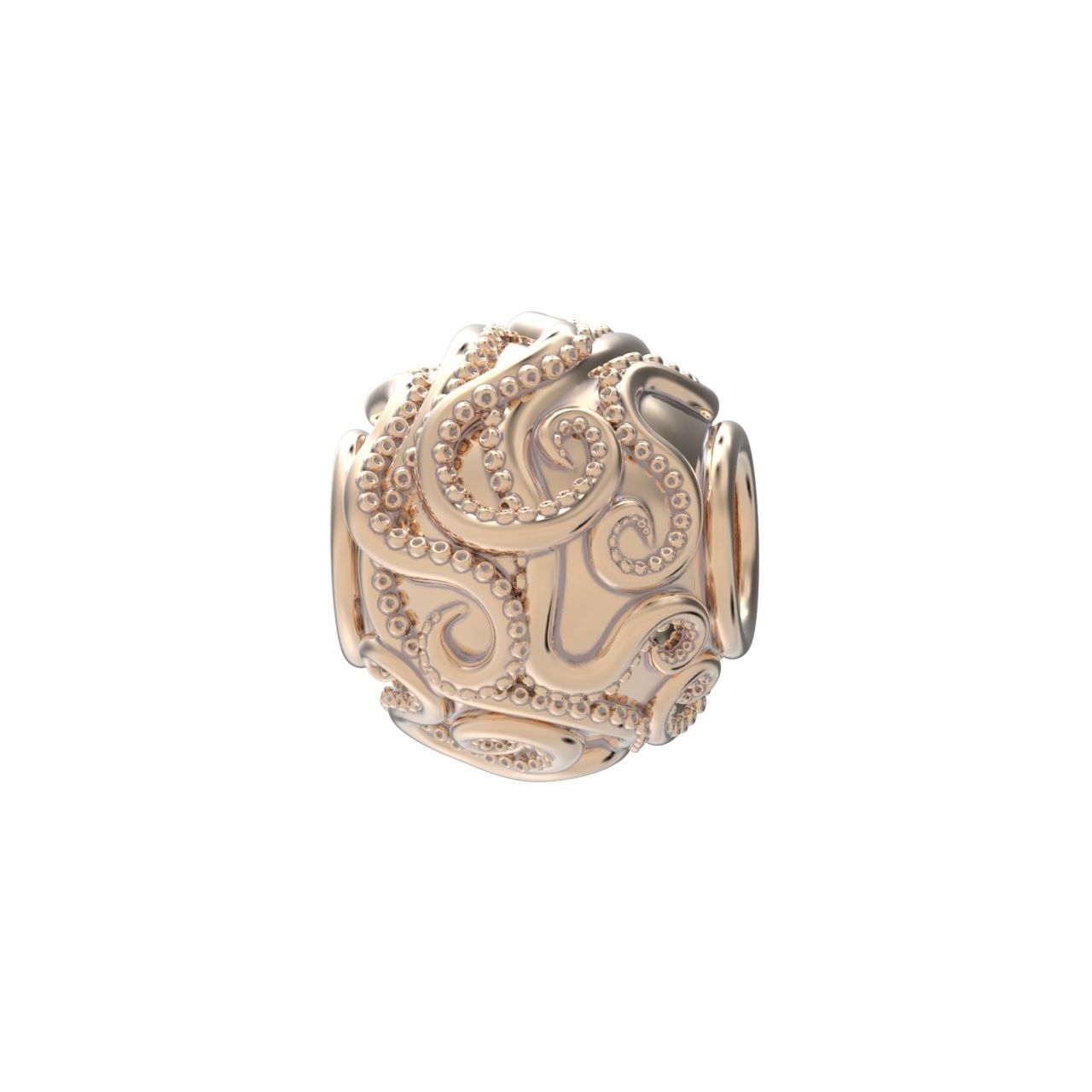 octopus charm 3D print model_9