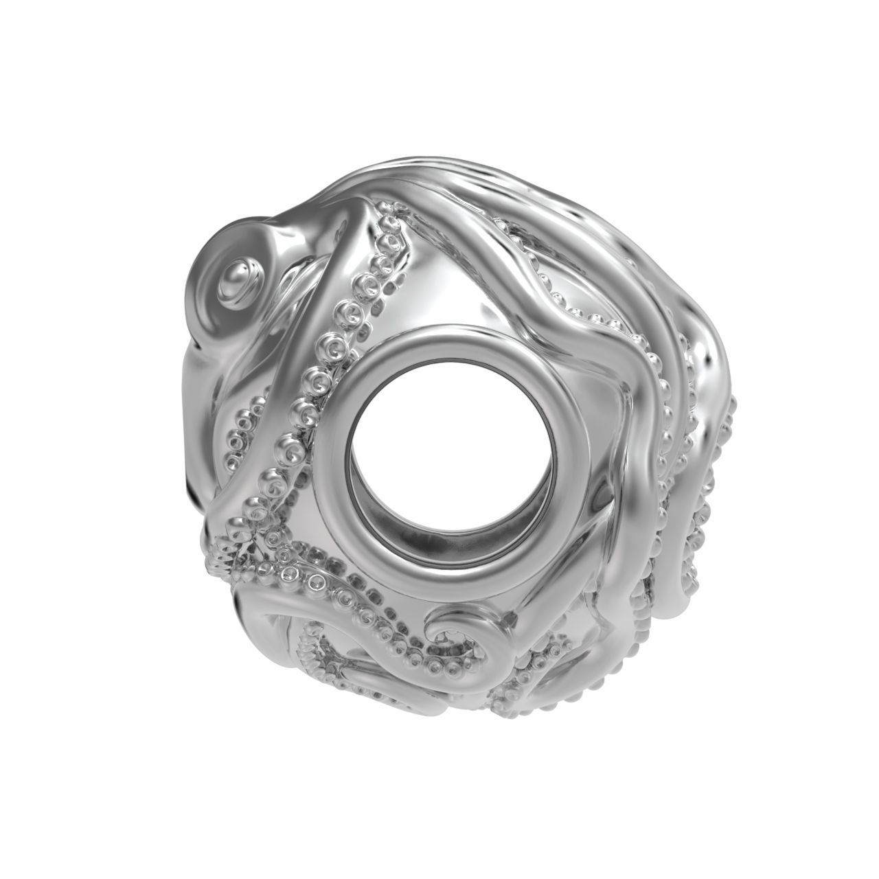 octopus charm 3D print model_34