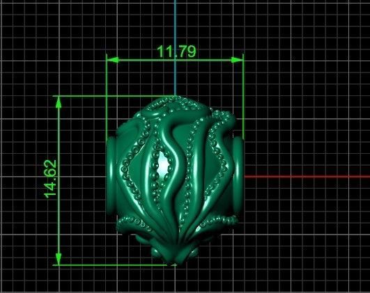 octopus charm 3D print model_2