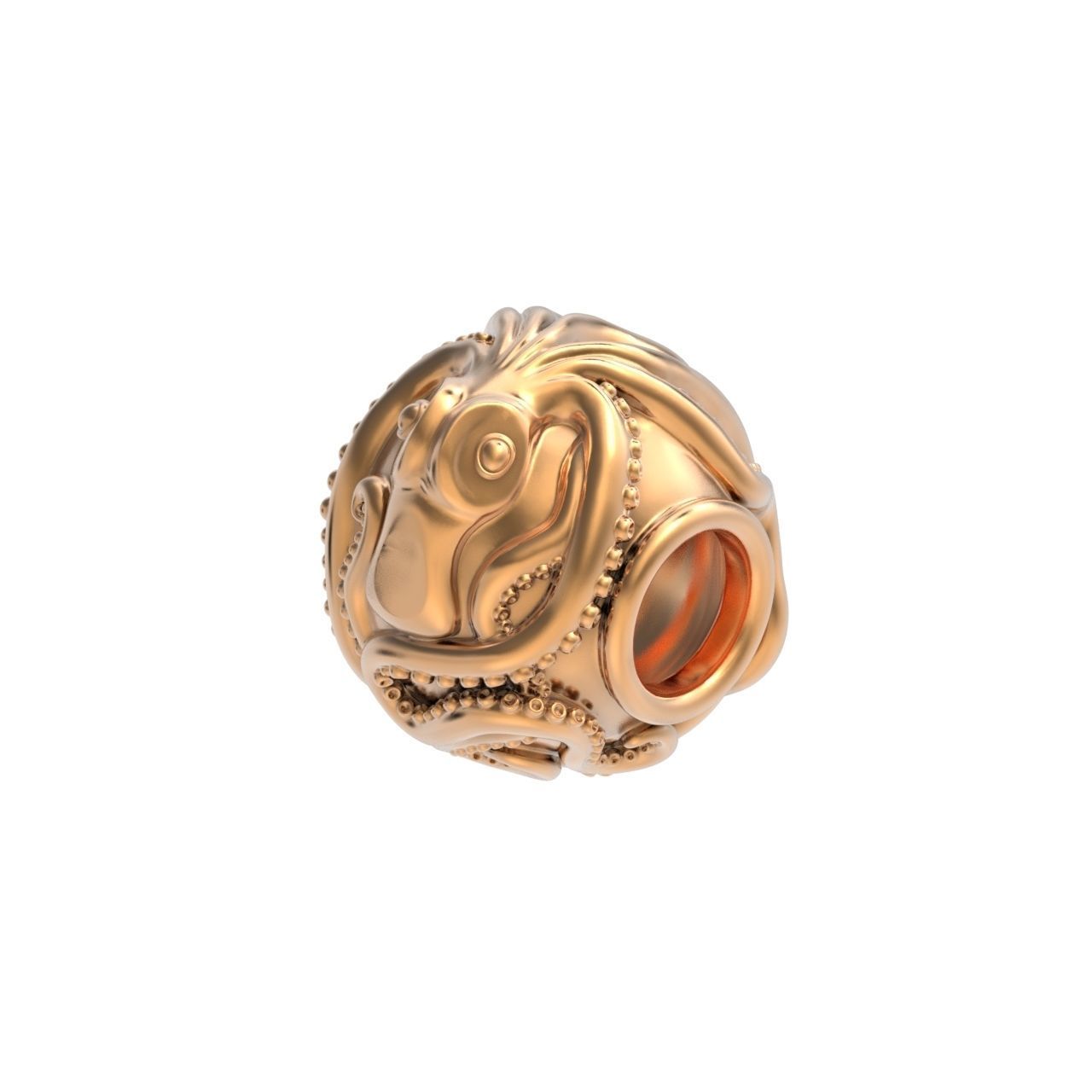 octopus charm 3D print model_1