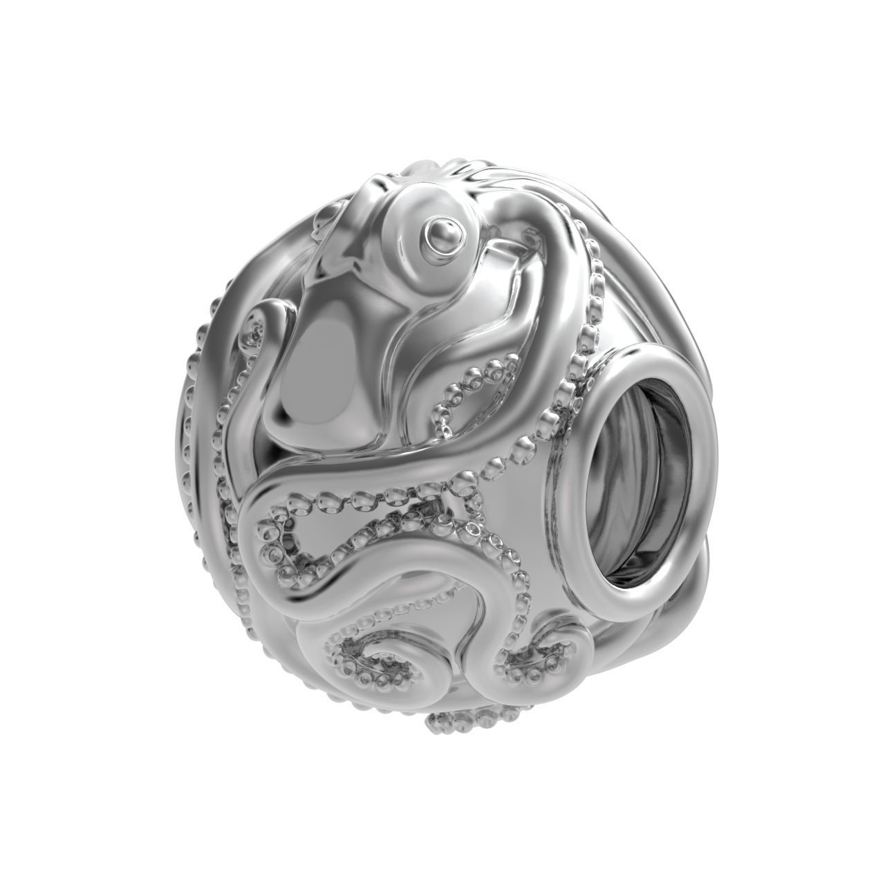 octopus charm 3D print model_29