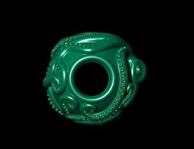 octopus charm 3D print model_41