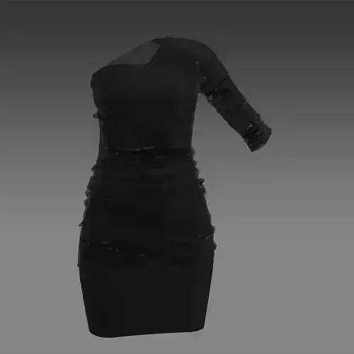 ONE SHOULDER STRAPLESS DRESS LOOK DRAPED