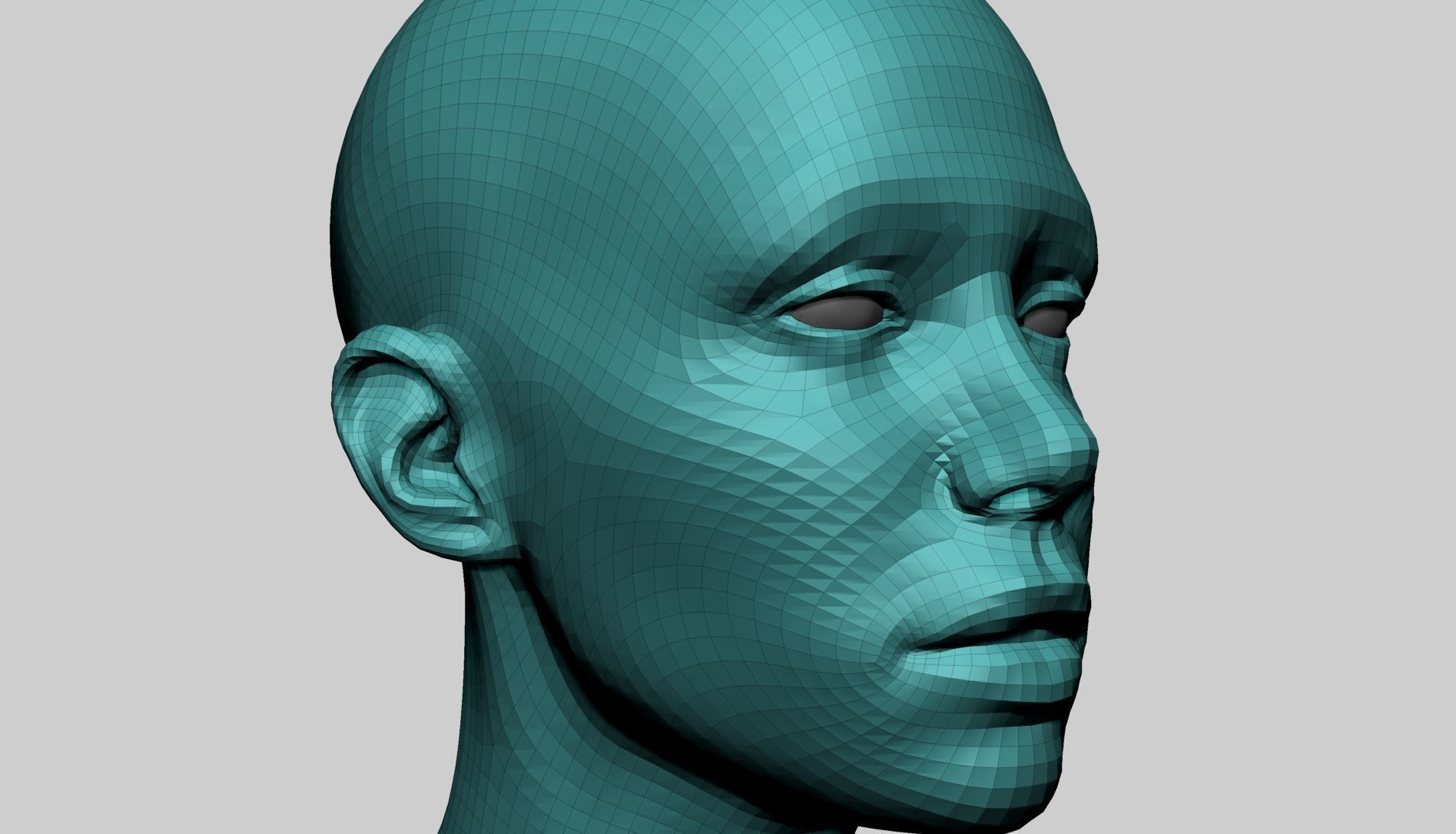Female Head C 3D model_10