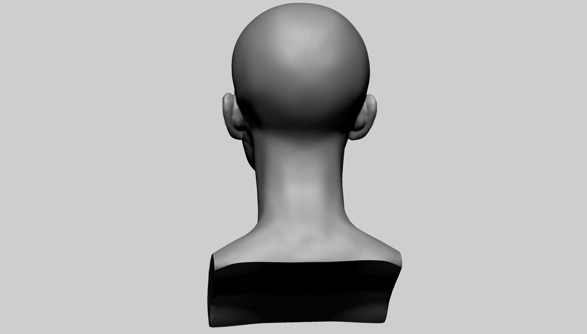 Female Head C 3D model_4