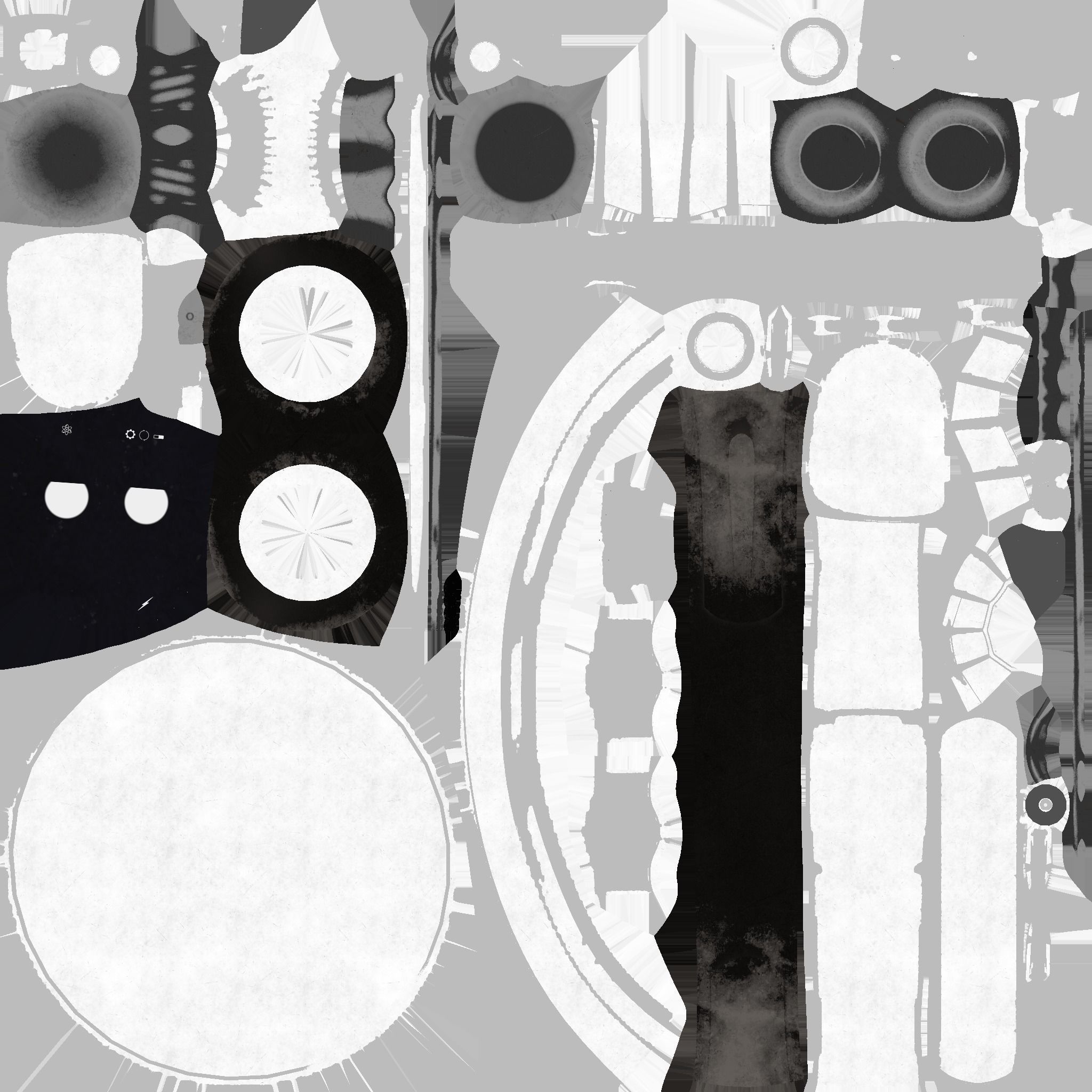 Wheel Robot H05 Steel - SciFi Character Design Low-poly 3D model_21