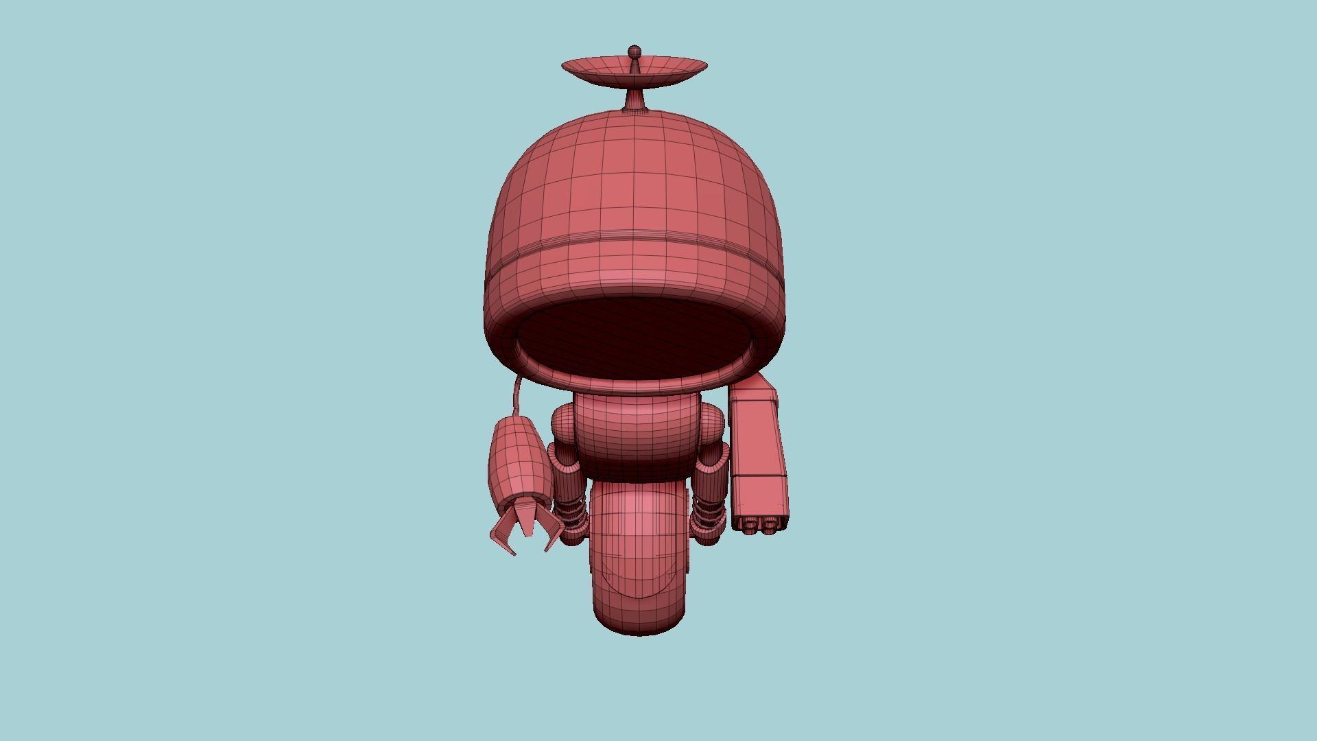 Wheel Robot H05 Steel - SciFi Character Design Low-poly 3D model_17