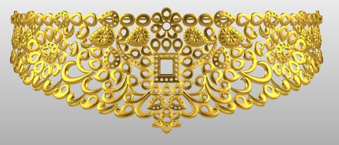 Necklace chokers 3D print model_1