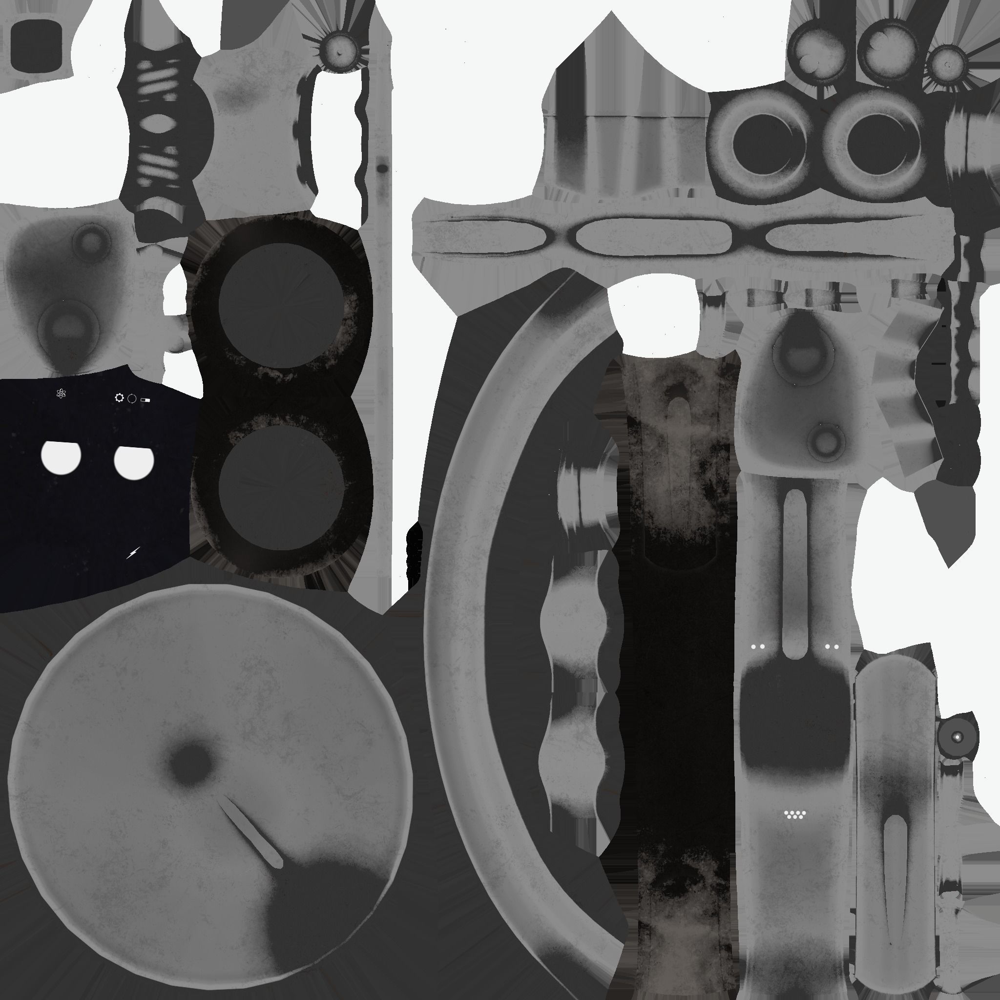 Wheel Robot H06 Dark Steel - SciFi Character Design Low-poly 3D model_21