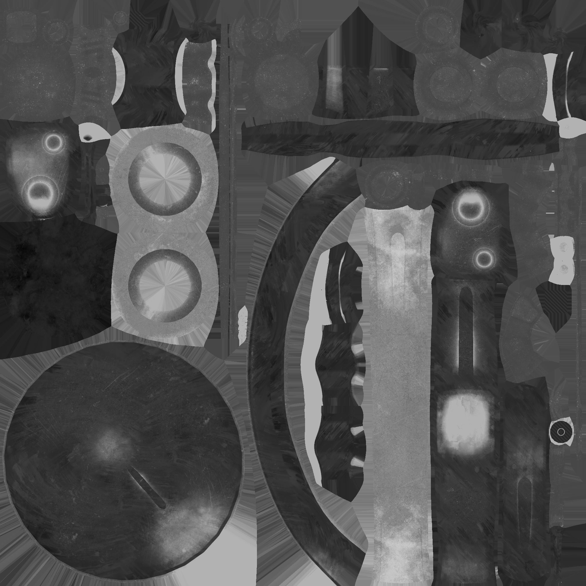 Wheel Robot H07 Gold - SciFi Character Design Low-poly 3D model_26