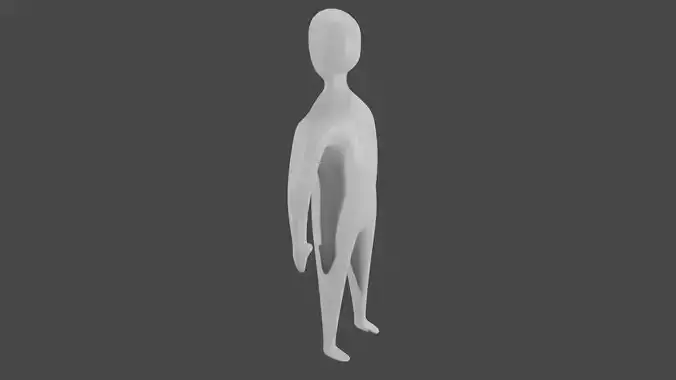 Basic human figure model reference Free low-poly 3D model