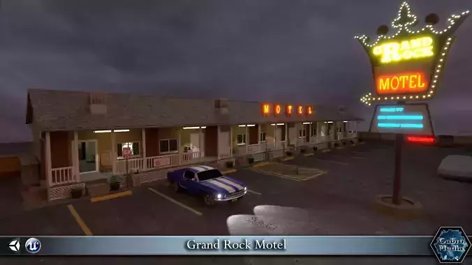 Grand Rock Motel Low-poly 3D model